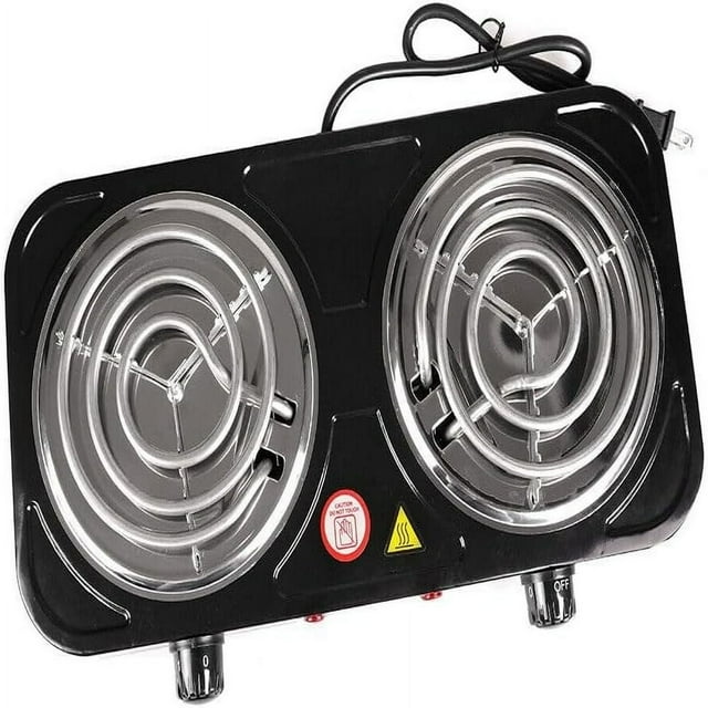 LOVEVER Hot Plate 2000W Double Burner Electric Cooktop Portable Stove Top Heating Hot Plate Stove for Kitchen Camping