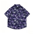 thumbnail image 4 of Yaoyar Men's Vibrant Hawaiian Print Short Sleeve Camp Collar Shirt Breathable Lightweight Summer Vacation Tee, 4 of 5