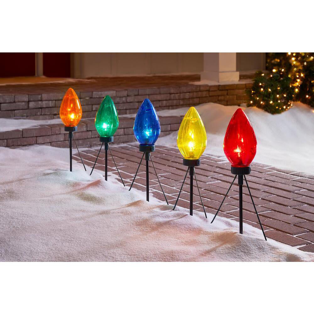 Home Accents Holiday 5 Piece in. C7 Pathway Lights - Walmart.com