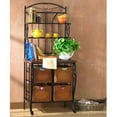 thumbnail image 3 of Iron/Wicker Bakers Rack, 3 of 5