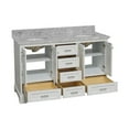 thumbnail image 3 of Harper 60" Double Bathroom Vanity with White Cabinet and Carrara Marble Top, 3 of 6