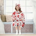 thumbnail image 7 of Icon Red Style Wearable Blankets Hoodie Oversize Sherpa Wearable Soft Blanket Warm Cozy 3-14 Age, 7 of 7