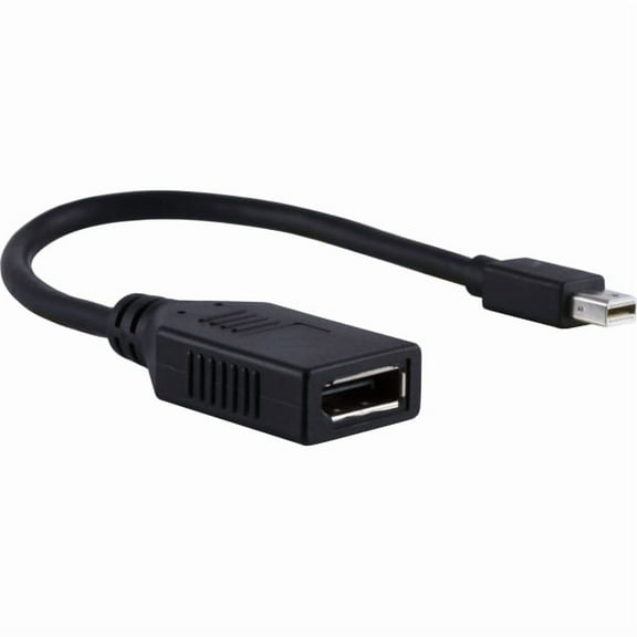 AtivaĀ® Mini DisplayPort to DisplayPort Adapter, 6", Black, 36542
