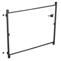 Universal Black Gate Kit for Fences, 36 to 60 in Wide, 6-7 Ft Tall Opening
