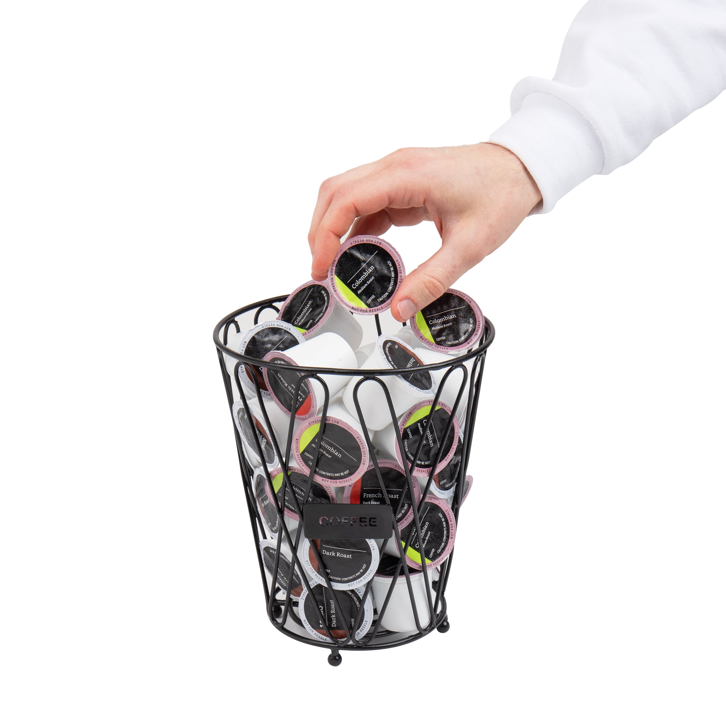 Mind Reader Single Serve Coffee Pod Holder Storage Organizer, Matte Black