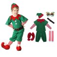 thumbnail image 1 of Ropa de Navidad para niños y niñas, disfraz de elfo verde, Papá Noel, traje de Navidad para niños pequeños, mono, traje para niños y niñas, fiesta de Carnaval, 1 of 5