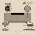 thumbnail image 4 of Ella 70.86" Sideboard in Mocha made from Engineered Wood, 4 of 10