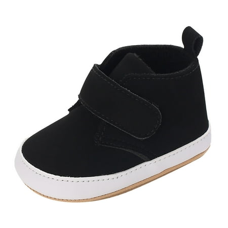 

zuwimk Toddler Girl Shoes Toddler Baby Boys Girls Shoes Non Skid Slipper Sneaker Moccasins First Walker House Walking Crib Shoes Black