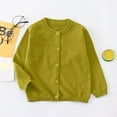 thumbnail image 2 of Ccpelsie Toddler Boys Cardigan Sweater Boys Long Sleeve Cotton Sweater Kids Jacket Knit Button Tops Outwear for Fall Winter(Light Green,18-24 Months), 2 of 6