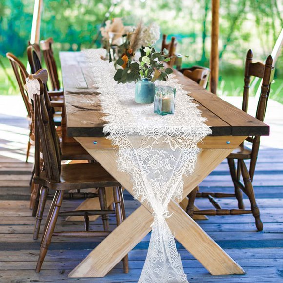 Tapete de mesa Pardecor Lace, 35 x 300 cm, blanco, paquete de 10