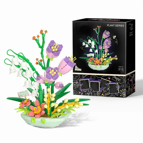 NAYIHOOP Bouquet Building Sets Not Compatible with Lego Flowers Decoration Home Cute Botanical for Girls