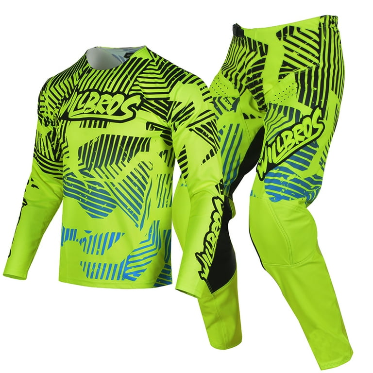 Willbros Motocross Jersey Pants Combo MX Gear Set Offroad Protective Dirt Bike Men Women Riding Racewear Jersey Adult S Pants W30 Walmart
