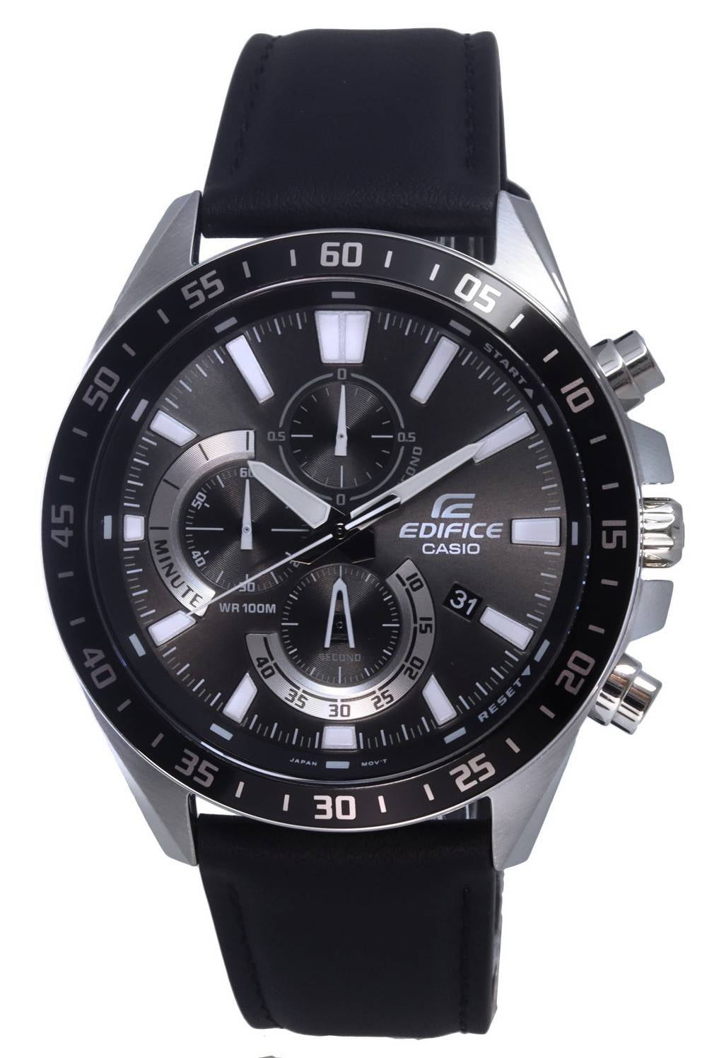 EFV-620L-1AV Casio Men\'s EFV620L-1 Quartz 100M Leather Edifice Analog Chronograph Watch