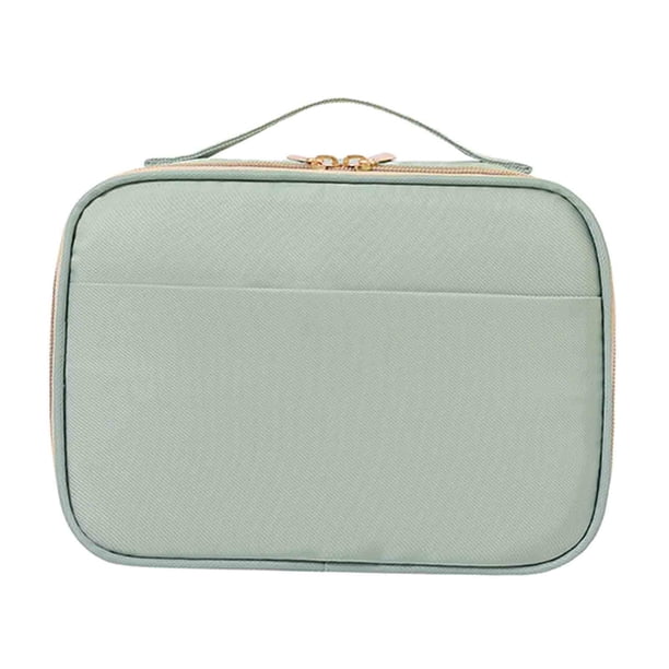 Bolsa de maquillaje 2 en 1 Zulema contenedor impermeable de moda para baño Verde Neceseres colgantes