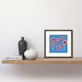 thumbnail image 2 of Abstract Minimalist Simple Red Poppy Flowers Square Wooden Framed Wall Art Print Picture 8X8 Inch, 2 of 4