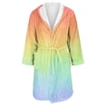 thumbnail image 4 of Long Sleeve Robe for Women Fuzzy Loungewear Oversized Warm Women's Robes Bath Womens Bathrobe Maroon1, 4 of 7