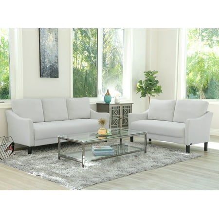 Devon & Claire Elise Fabric Sofa and Loveseat, Multiple Colors