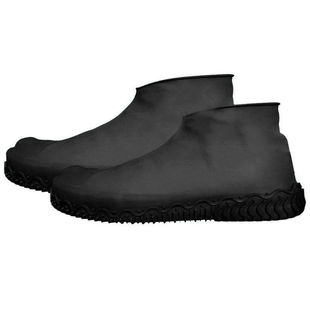 Silicone Overshoes Rain Waterproof Shoe Covers Black M 