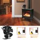 thumbnail image 5 of Ventilador de estufa de leña, 5 aspas, ventiladores pequeños alimentados por calor de nuevo diseño, ventiladores ecológicos para leña/quemador de leña/chimenea (negro), 5 of 5