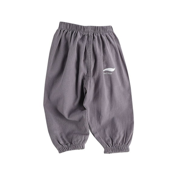 Odeerbi 1-6 Años Niños Niñas Lino Algodón Bloomers Verano Jogger Pantalones Lindo Linterna Pantalones Haren Pantalones