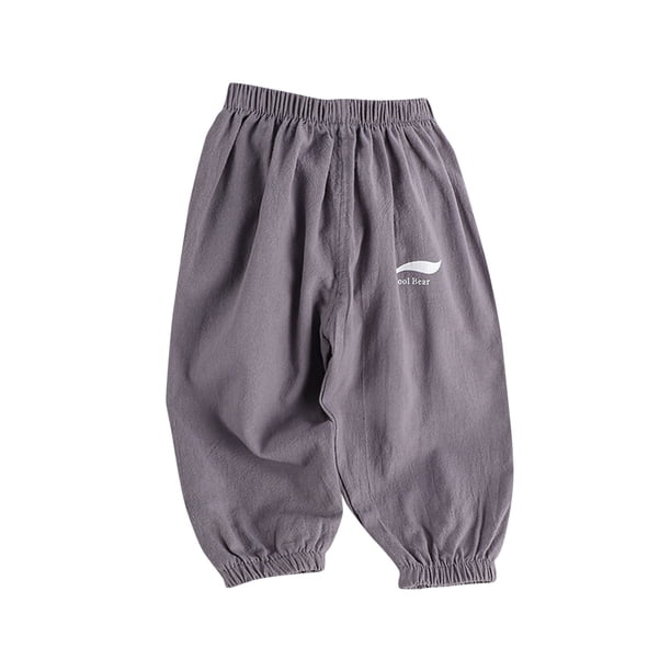Odeerbi 1-6 Años Niños Niñas Lino Algodón Bloomers Verano Jogger Pantalones Lindo Linterna Pantalones Haren Pantalones