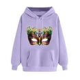 thumbnail image 3 of VBTAPA Womens Mardi Gras Hoodie Novelty 3D Graphic Printed Hooded Sweatshirt Carnival Themed Print Drawstring Long Sleeve Pullover Tops Parade Party Sweatshirt Purple M, 3 of 6