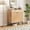 Natural - 2 Doors, variant on 2-Door Buffet Cabinet with Rattan Doors, Kitchen Storage Cabinet with Adjustable Shelves, Corner Door Sideboard Console Table for Coffee Bar, Dining Room, Entryway, Living Room