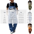 thumbnail image 3 of Lanyiu Men Bib Overall Loose Fit Workwear Comfortable Jumpsuit with Pockets Casual Fashion Coveralls Pants, 3 of 5