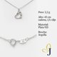 thumbnail image 2 of Collar De Corazon De Amor Infinito Para Mujer De Plata 925, 2 of 5