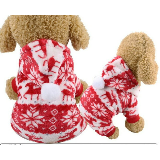 QWZNDZGR Christmas Pet Cloth for Small Dogs Cats Winter Puppy Cat Clothes Chihuahua Maltese Pullovers Dog Hoodie Coat kleding - Walmart.com