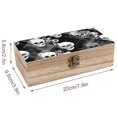 thumbnail image 2 of 7.9×2.3 In Wooden Boxes Durable Easy To Use Dustproof Prevent Slippery Delicate And Cabinet Skulls And Plaid, 2 of 8
