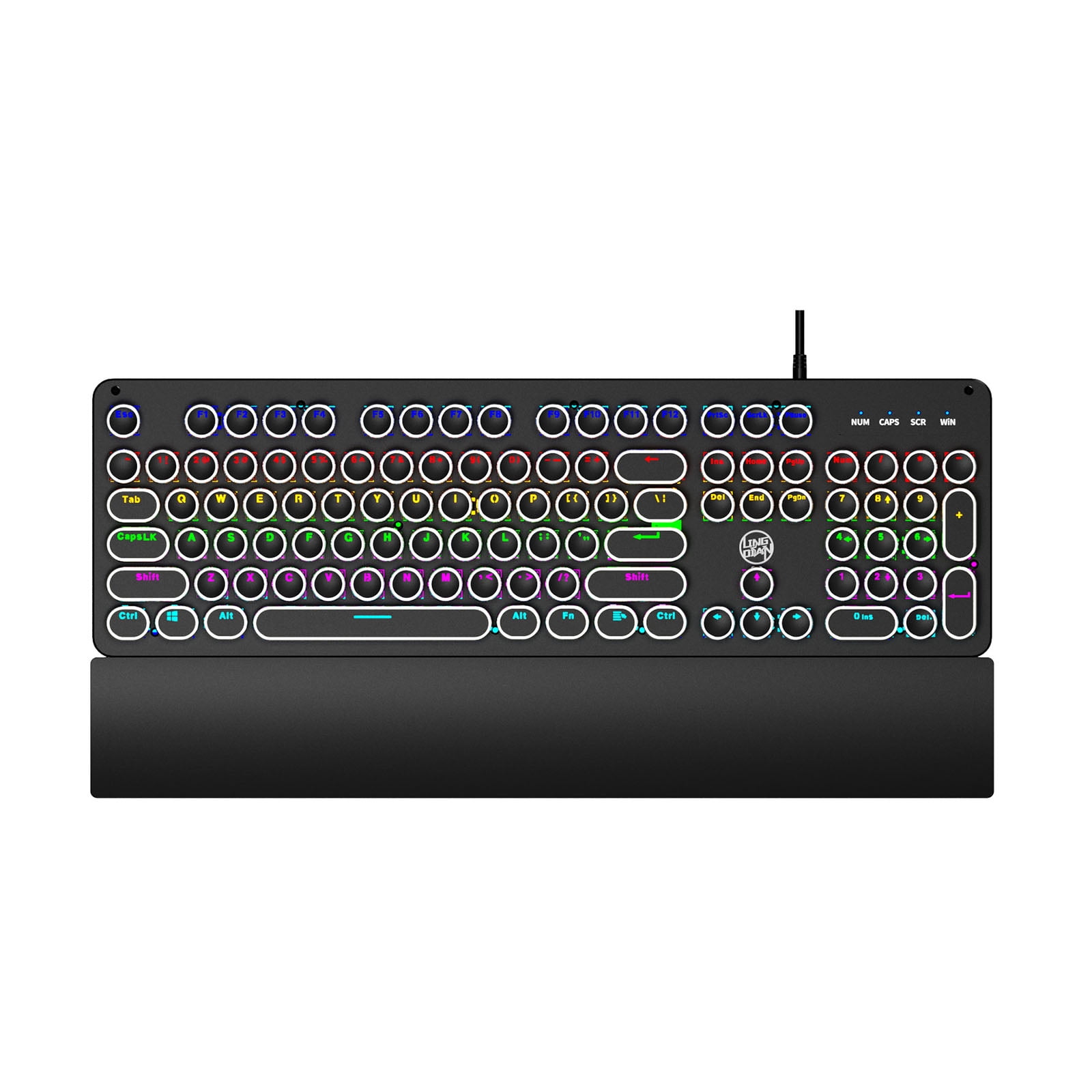 LED Illuminates Mechanical Keyboard Backlits Effects Hot Swappable Switches ABS Keycaps Wire Type C Connection