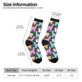 thumbnail image 2 of Rateoe Colorful Alpaca for Women Casual Calf Socks - Cute Crew Socks - Thin Soft Above Ankle Socks Size 5-11, 2 of 6