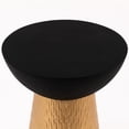 thumbnail image 6 of Modern Accent Side Table with Gold Hammered Metal Base and Matte Black Bowl Top – Decorative Round End Table for Living Room, Bedroom, or Entryway, 6 of 7