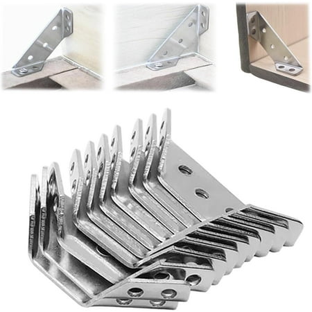 

ZX Universal Furniture Corner Connector Angle Fasten Connector Furniture Triangle Support Frame Stainless Steel Corner Bracket Premium Corner Bracket Support with Screws (Size : 30)-0810