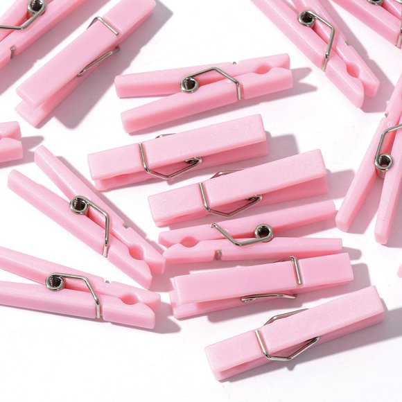 60 Juegos De Pinzas Para La Ropa Para Baby Shower (Rosa)