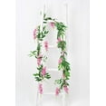 thumbnail image 5 of Viworld 2Pcs 6Ft/Piece Artificial Flowers Wisteria Garland Artificial Wisteria Vine Hanging Flower Greenery Garland for Home Garden Outdoor Wedding Arch Floral Decor (Pink), 5 of 7