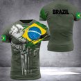 thumbnail image 1 of t-shirt à Imprimé Drapeau Français 3d, Procédé flexible, Style de Rue, Manches Courtes, Haut pour Homme, 1 of 5