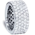 thumbnail image 2 of Pompeii 5Ct Pave Wide Diamond Eternity Anniversary Wedding Ring 14k White Gold Lab Grown, 2 of 5