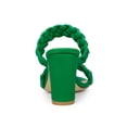 thumbnail image 2 of BLISSFUL STEP Women's Braided Heeled Slip on Chunky Heel Slide Sandals Grass Green 10, 2 of 7