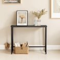 thumbnail image 2 of IVV Slim Sofa Table behind Couch, Modern Accent Entryway Table with Built-in Charging Station and Metal Frame, Space-Saving Design, 39.4"W x 5.9"D x 31.1"H, Black, 2 of 9