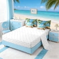 thumbnail image 4 of Manfei Beach Seashell Starfish Palm Tree Twin Bedding Sets for Kids Boys and Girls, Marine Life Print Bedding Comforter Set, Reversible 7-Piece, 4 of 6