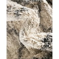thumbnail image 4 of Unique Loom Hygge Shag Collection Area Rug - Trellis (2' 7" x 8' 2" Runner Beige/Gray), 4 of 7