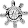 thumbnail image 3 of 14K White Gold 1/4Ct. Diamond Ship Wheel Pendant Made In India pm4052-025-wa, 3 of 5