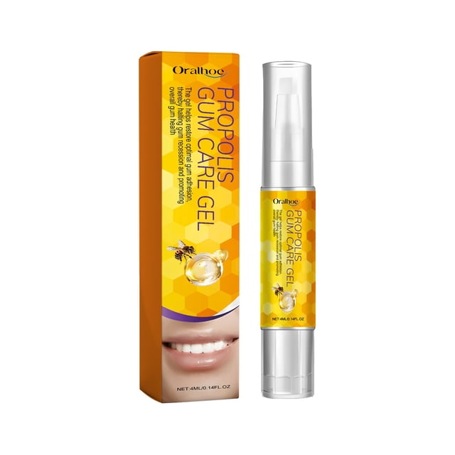 Pasta dental blanqueadora, gel de propóleo para encías con menta y manzanilla. Fórmula calmante para el cuidado de las encías. Antibacterial y preventivo de enfermedades. 15 ml de gel de propóleo.