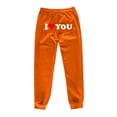 thumbnail image 4 of BLTIBY Womens Mens Sweatpants Valentine's Day Printed Fleece Thicked Unisex Casual Sweat Pants Workout Athletic Joggers with Pockets Orange 3XL, 4 of 4