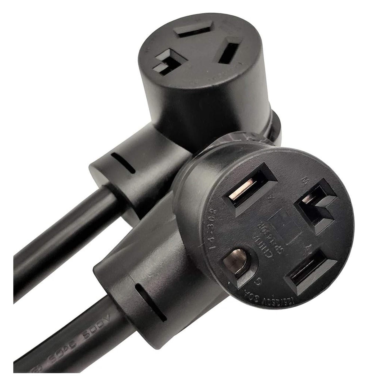 886610 Dryer Splitter, NEMA 14-30 Male Plug to 14-30 ＆ 10-30 Female Receptacle, Dryer 4-Prong 30 AMP Y Adapter Cord