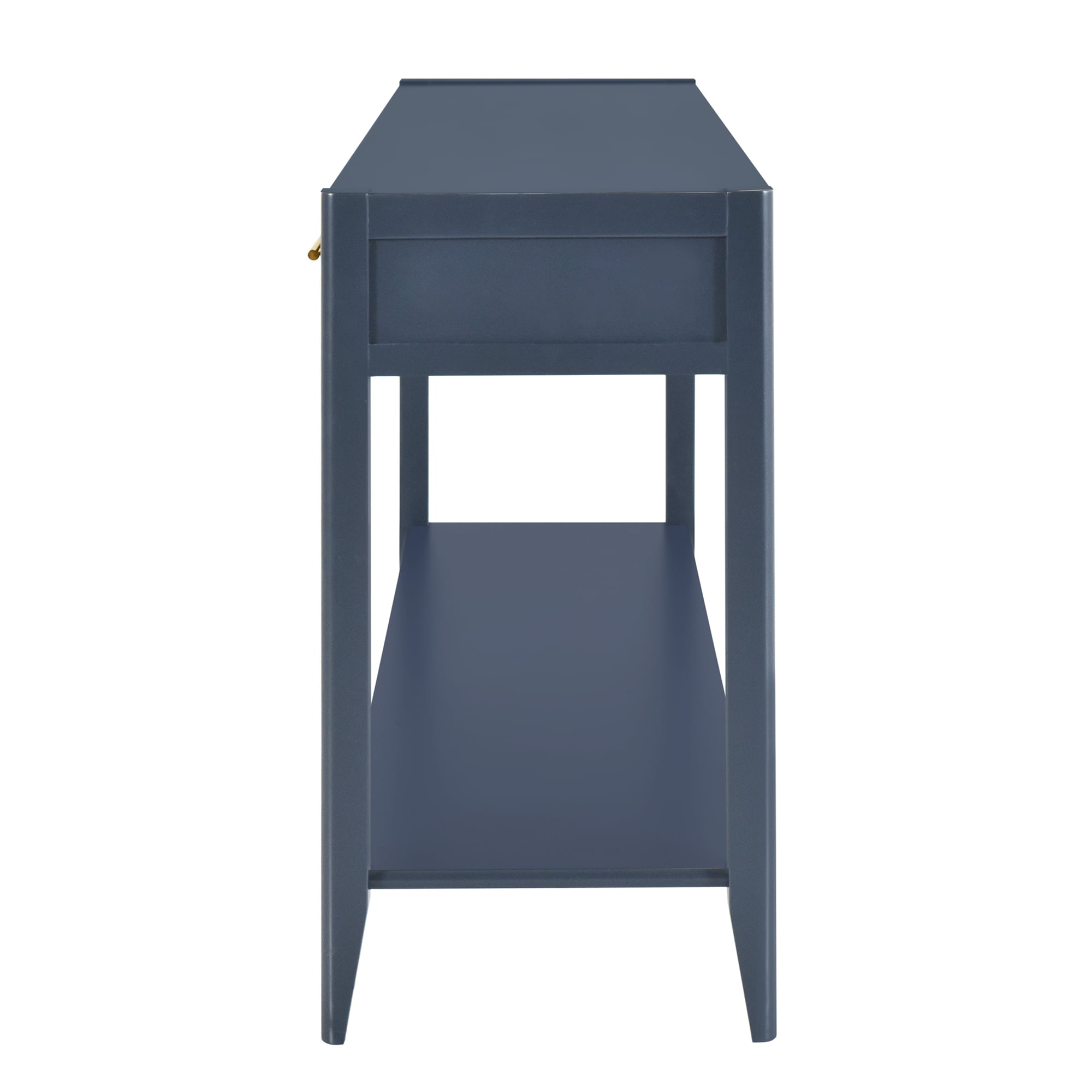 EUROCO 60" Long Console Table,Wood Sofa Table for Entryway with 3 Drawers,Vertical Stripe Drawers and Open Shelf for Living Room Hallway Foyer Office,Navy Blue