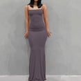 thumbnail image 4 of Casual Lounge Long Dress Sleeveless Bodycon Dresses Color Elegant Long Cami Dresses Evening Party Birthday, 4 of 9