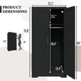 thumbnail image 4 of 70.8" Armoire Wardrobe Closet with 2 Doors and Shelves, Modern Bedroom Freestanding Wooden Wardrobe Combination with Hanging Rail,for Bedroom, Cloak Room, 4 of 6